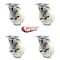 Service Caster 5 Inch Nylon Wheel Swivel Top Plate Caster Set with Brake SCC-20S514-NYS-TLB-TP3-4 - alternate 5